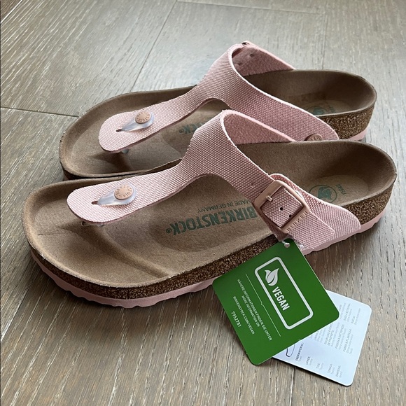 NWT Birkenstock Gizeh Vegan Canvas Women's Thong Sandals in pink size 38 (7) - Picture 3 of 7